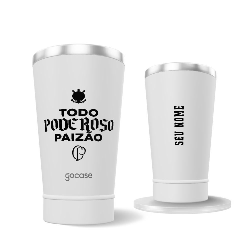 Copo Térmico Cerveja + Ebook - Corinthians - Todo Poderoso Paizão