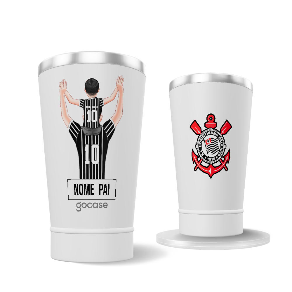 Copo Térmico Cerveja + Ebook - Corinthians - Pai Torcedor 2026