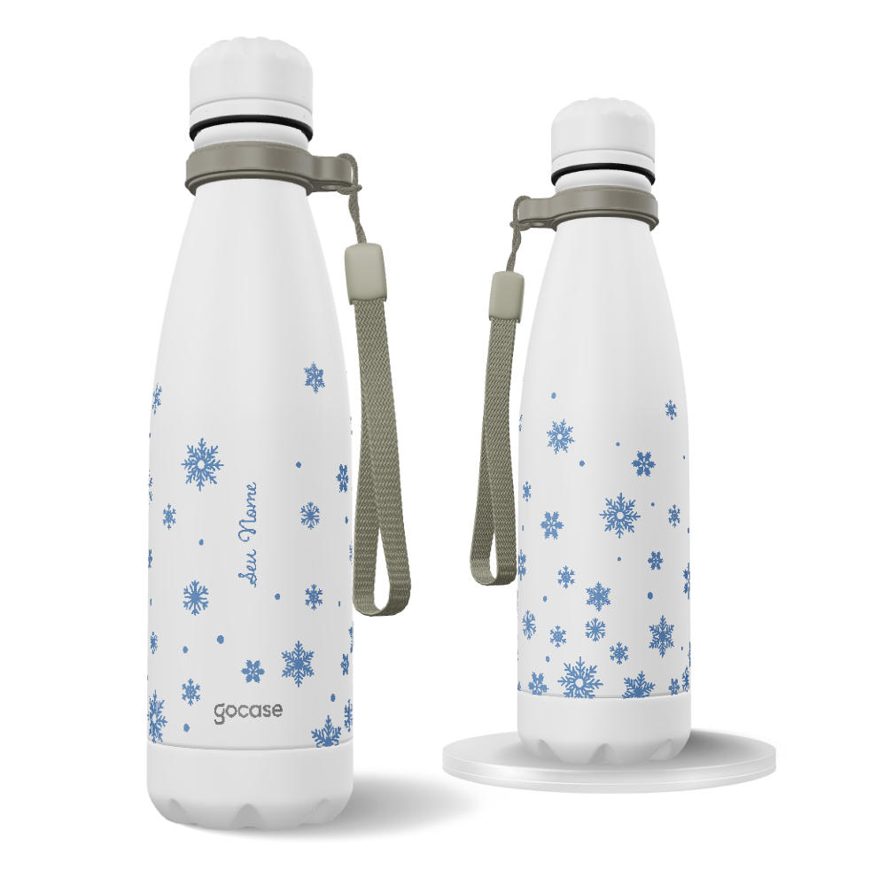 Garrafa Térmica Urban - Blue Snow Flakes
