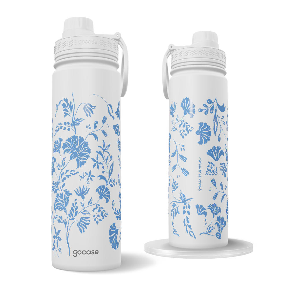Garrafa Térmica Fresh + Ebook - Flores Delicadas Boho