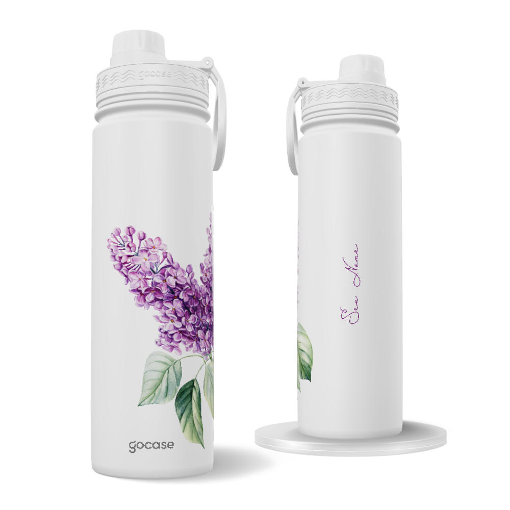 Garrafa Térmica Fresh + Ebook - Lavanda Bloom