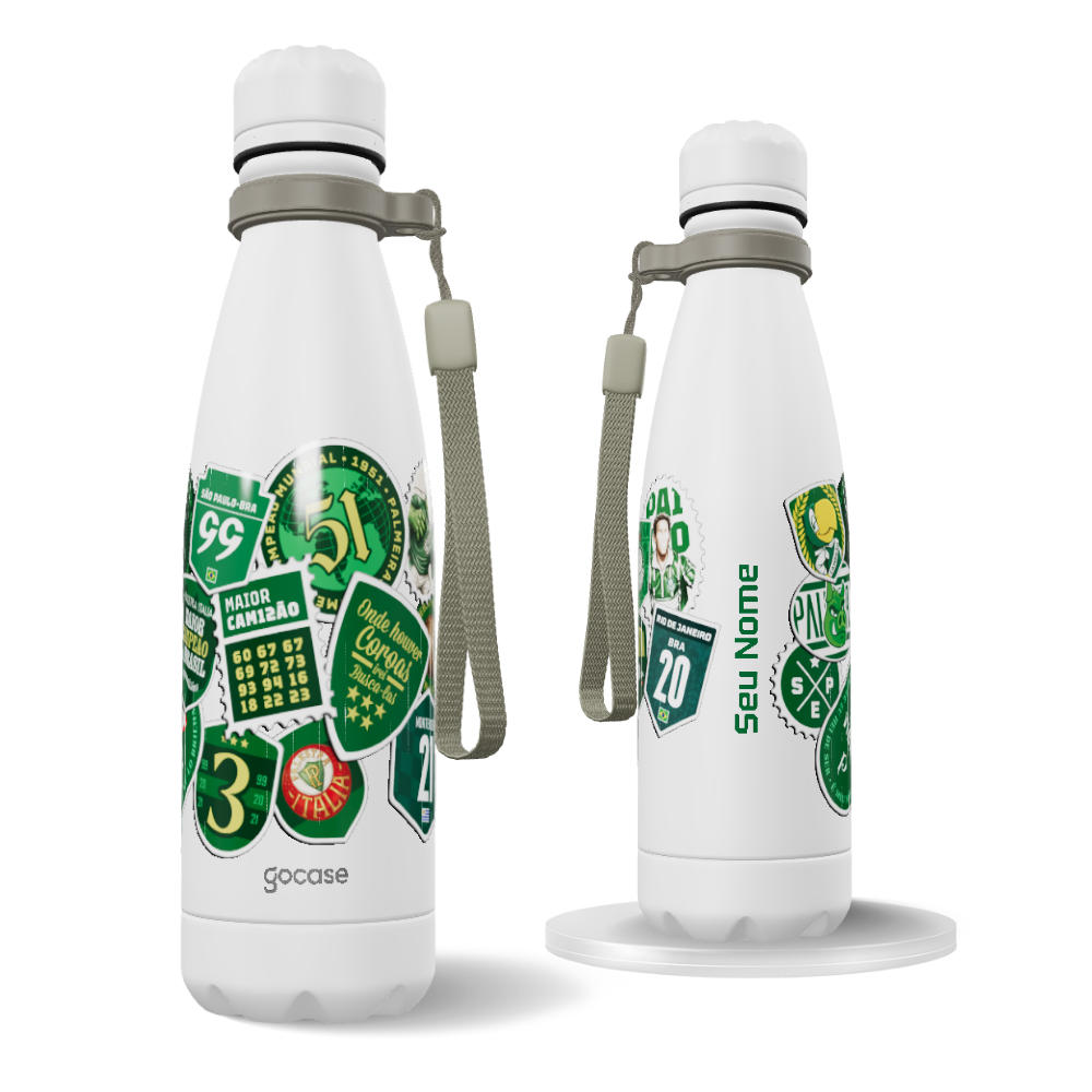 Garrafa Térmica Urban + Ebook - Palmeiras - Souvenir Stamps