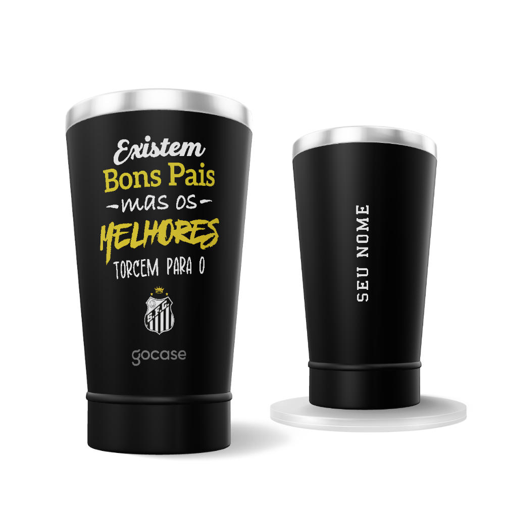 Copo Térmico Cerveja + Ebook - Santos - Melhor pai