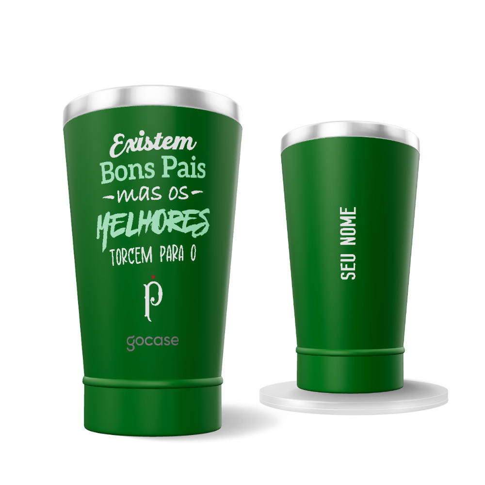 Copo Térmico Cerveja + Ebook - Palmeiras - Melhor pai