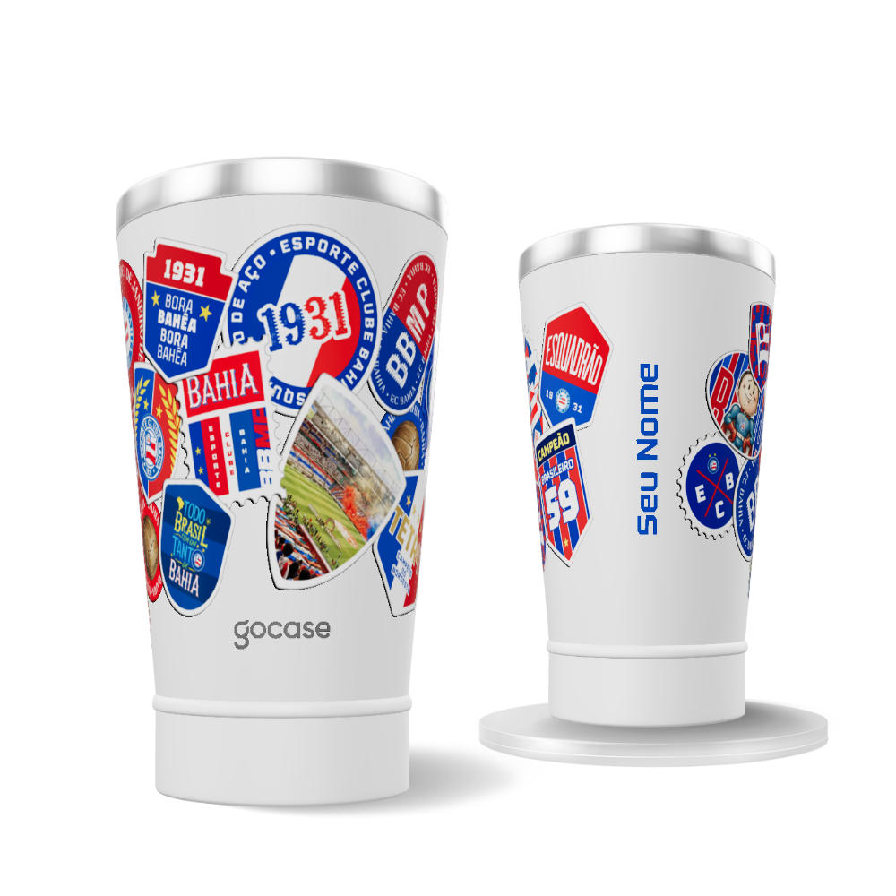 Copo Térmico Cerveja + Ebook - Bahia - Souvenir Stamps