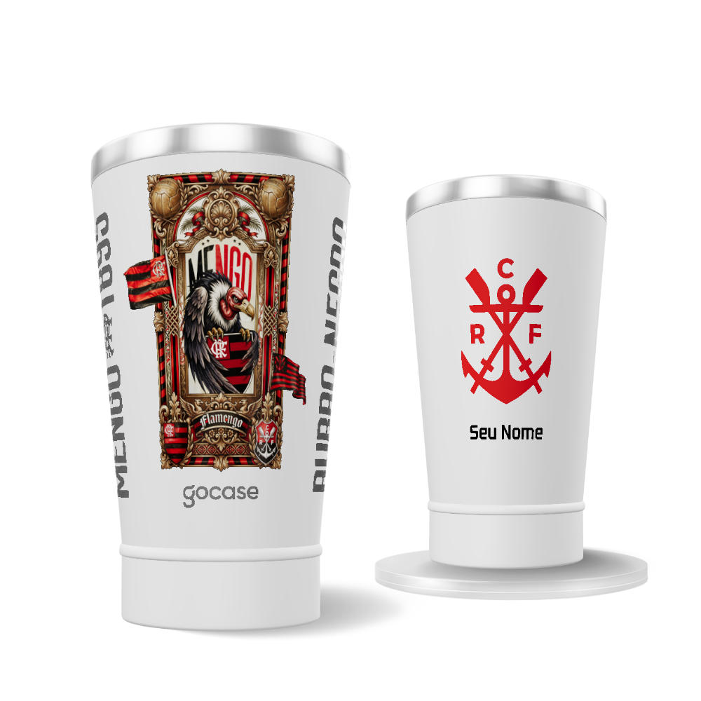 Copo Térmico Cerveja + Ebook - Flamengo - Vintage Classic