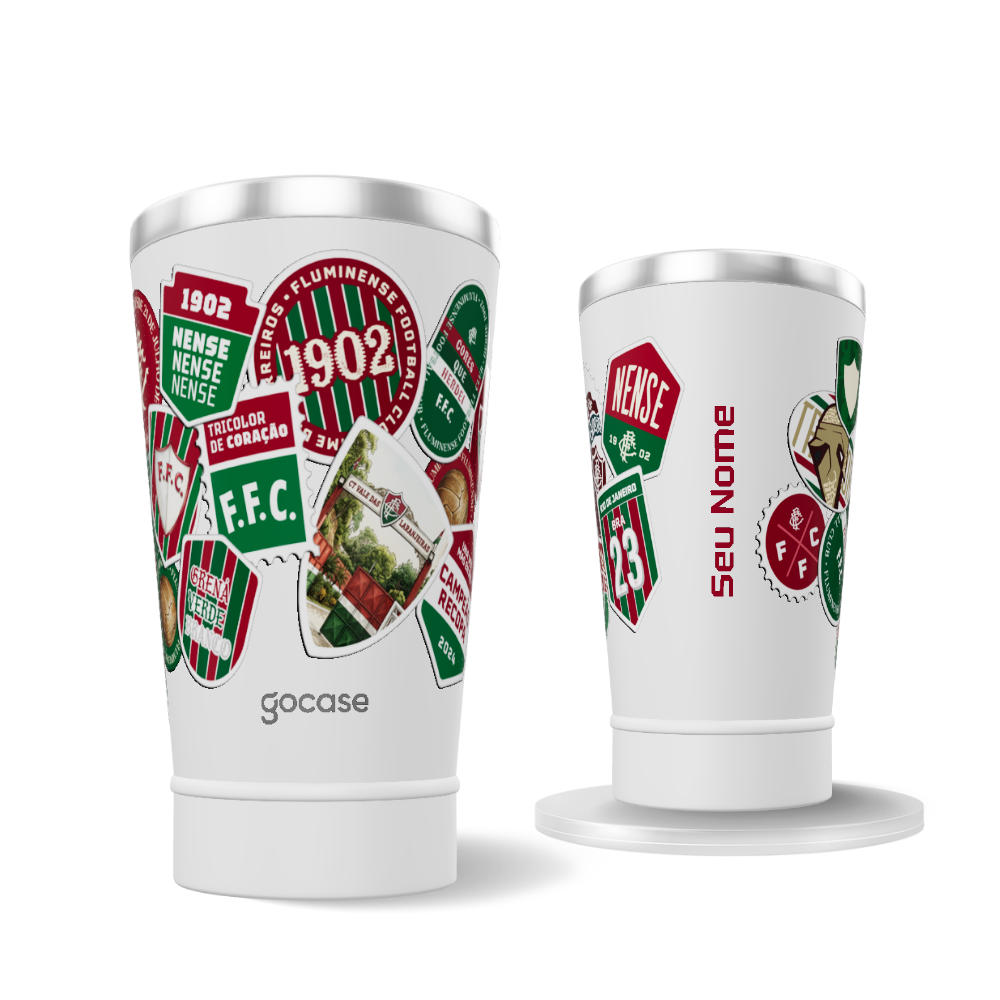 Copo Térmico Cerveja + Ebook - Fluminense - Souvenir Stamps