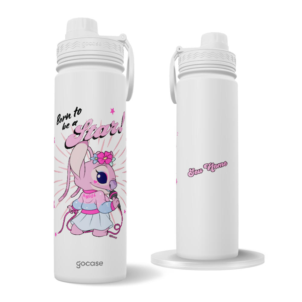 Garrafa Térmica Fresh + Ebook - Lilo & Stitch - Born To Be A Star