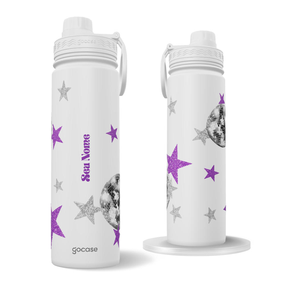 Garrafa Térmica Fresh + Ebook - Disco and Glitter Stars