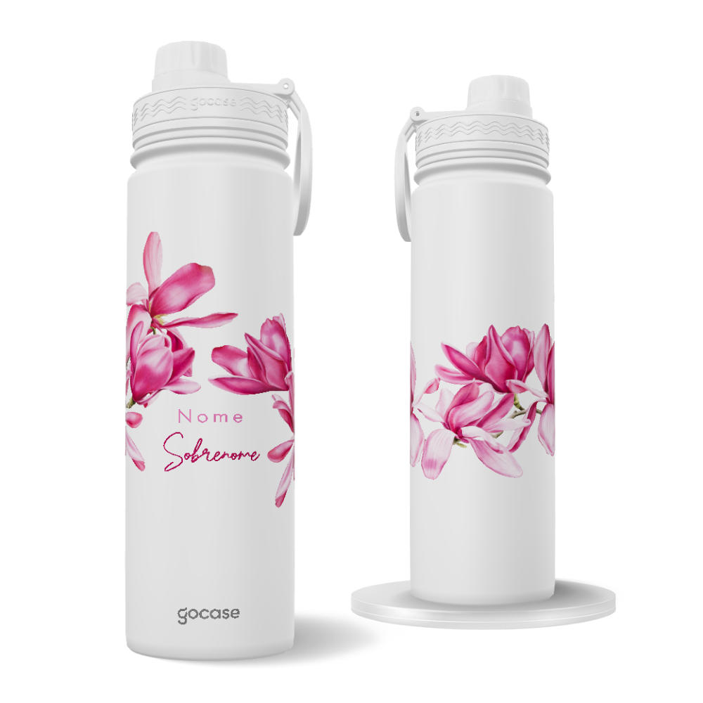 Garrafa Térmica Fresh + Ebook - Rosa Magnólia