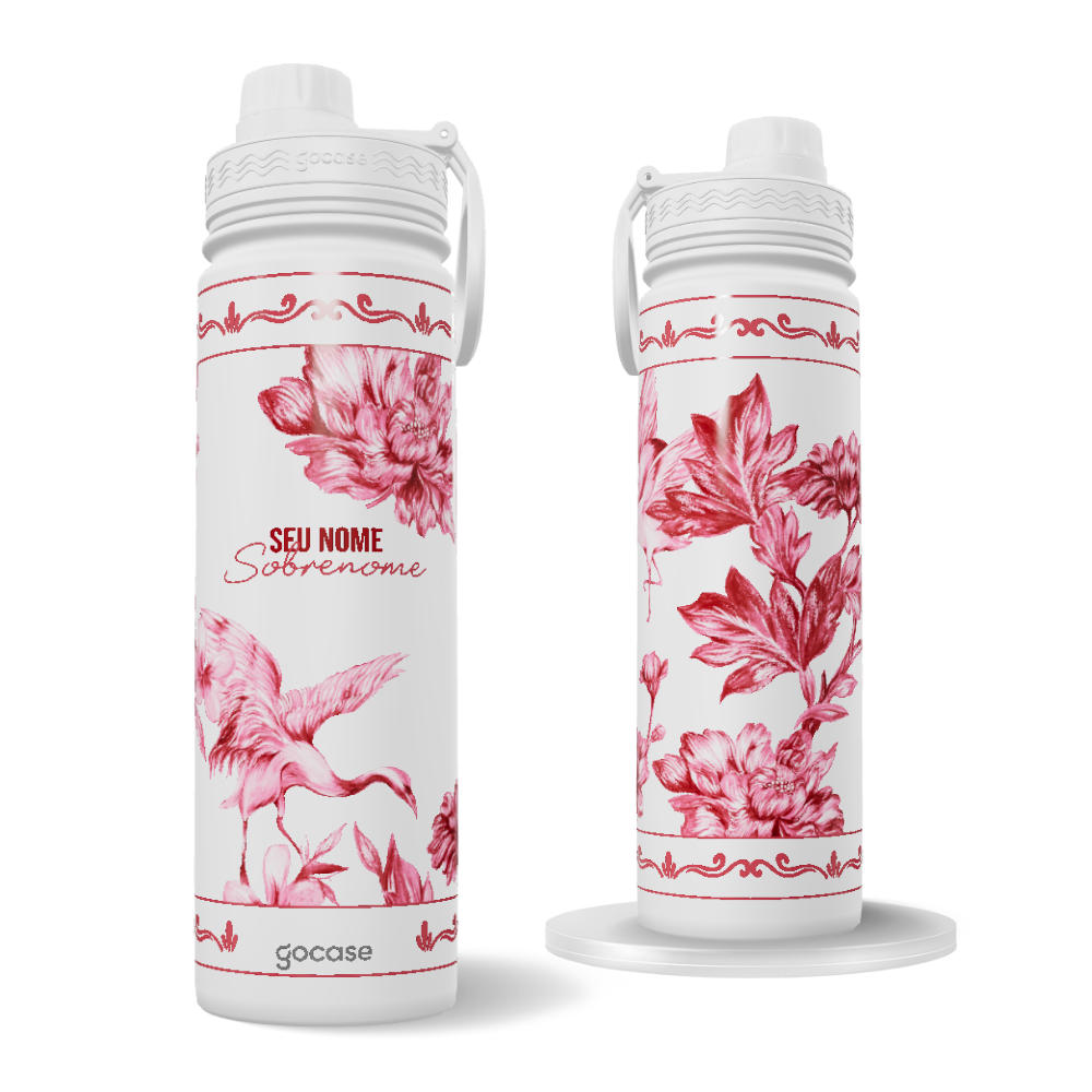 Garrafa Térmica Fresh + Ebook - Cisne Botânico Clássico