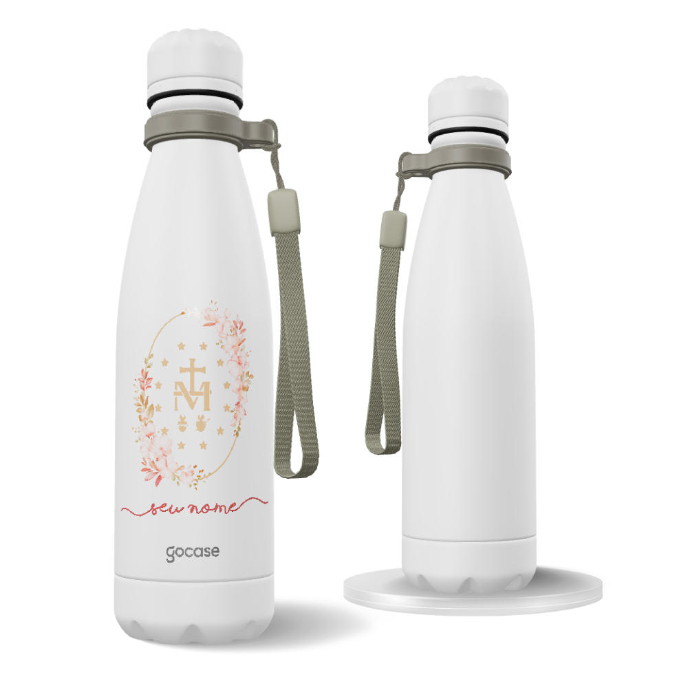 Garrafa Térmica Urban - Medalha Milagrosa - Flores