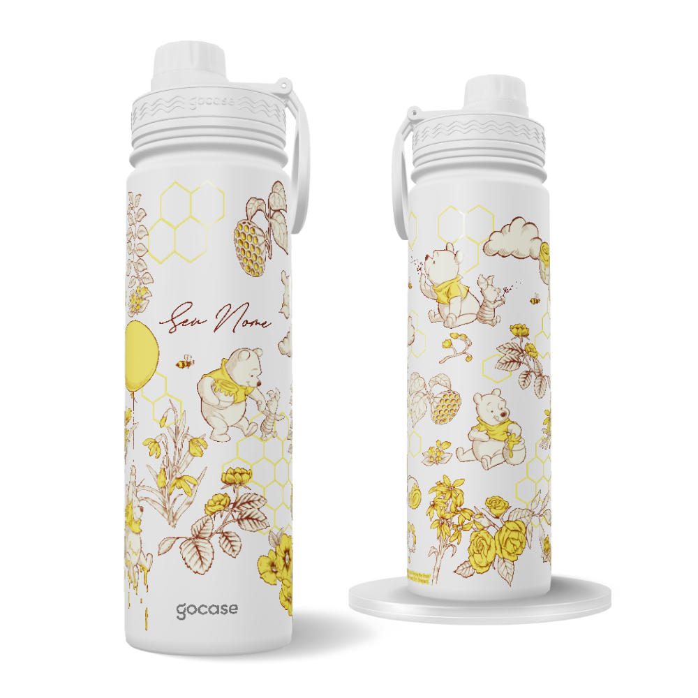Garrafa Térmica Fresh + Ebook - Ursinho Pooh - Yellow Autumn