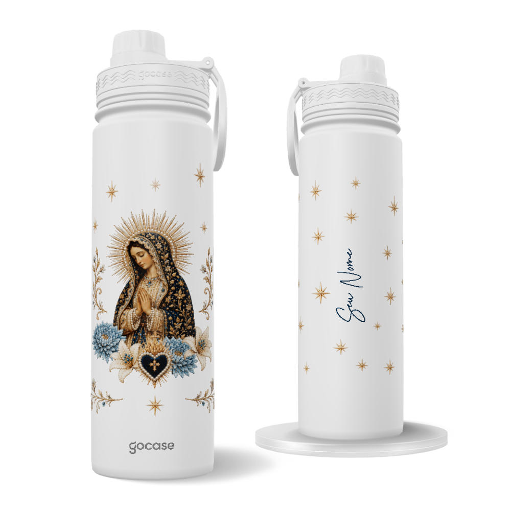 Garrafa Térmica Fresh + Ebook - Maria Mãe de Jesus Cravejada