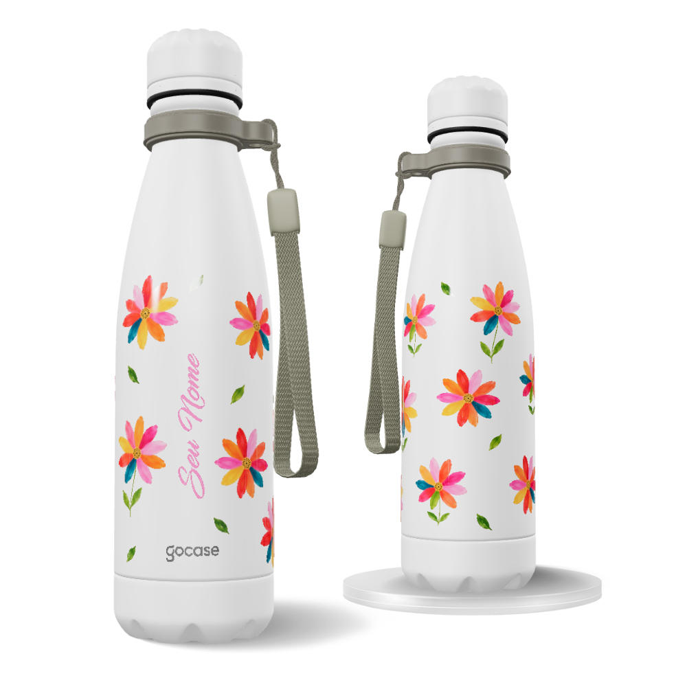 Garrafa Térmica Urban -  Floral de Giz