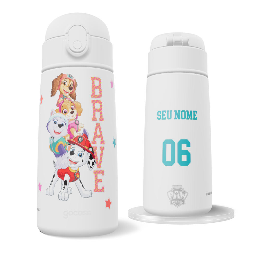 Garrafa Térmica Fun - Patrulha Canina - Brave Squad
