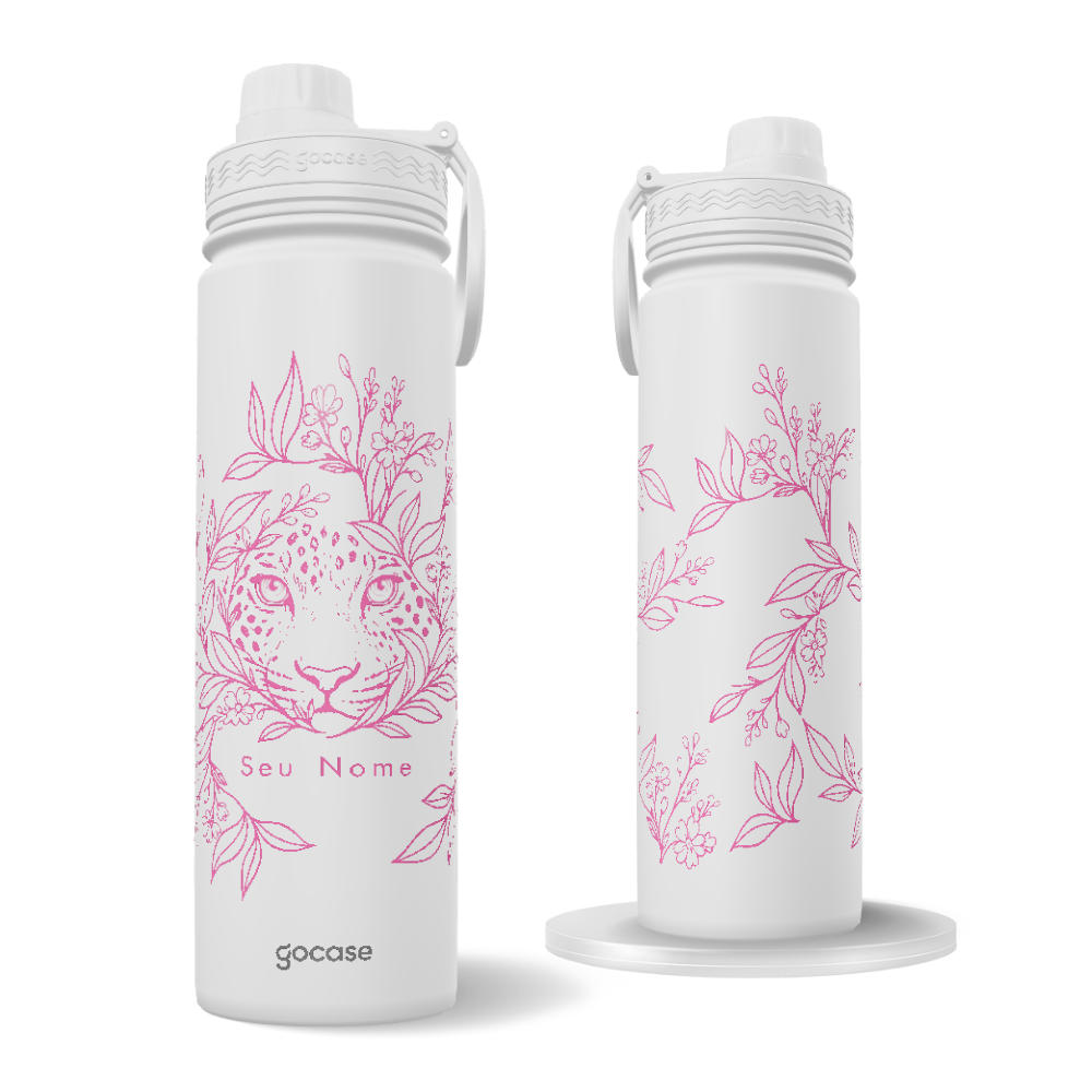 Garrafa Térmica Fresh - Olhos de Onça - Rosa
