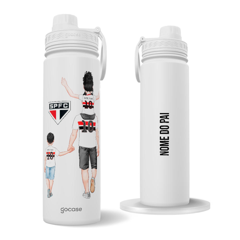 Garrafa Térmica Fresh + Ebook - São Paulo  - Pai e Filhos(as) Tricolor  2026