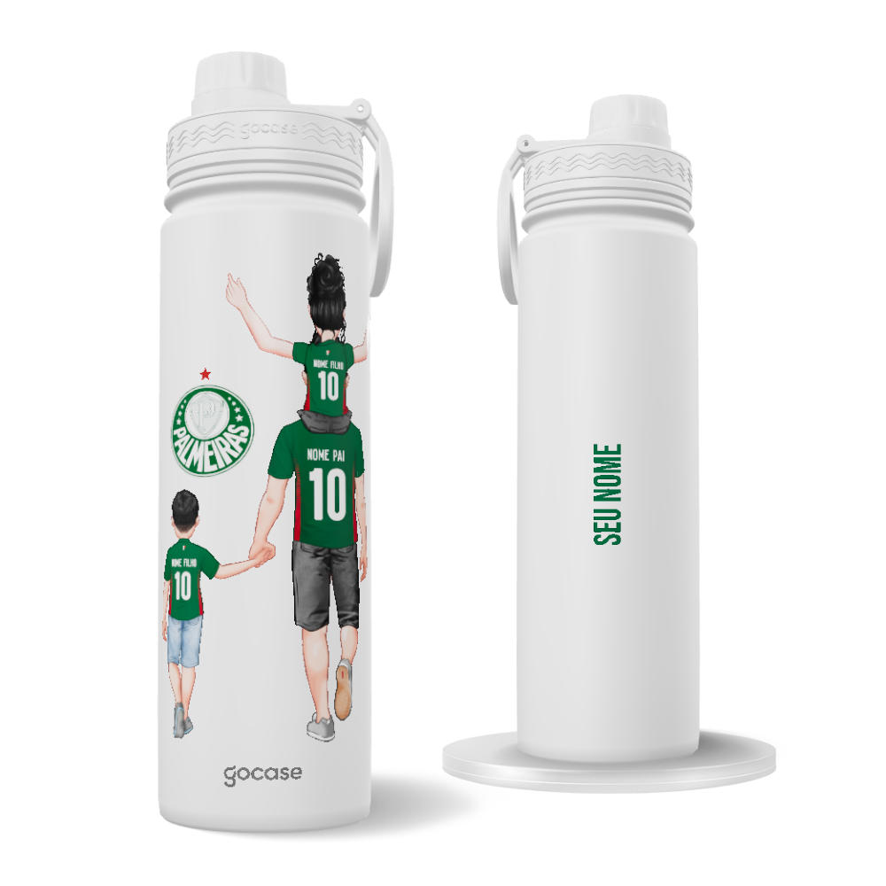 Garrafa Térmica Fresh + Ebook - Palmeiras - Pai e Filhos(as) Alviverde 2026