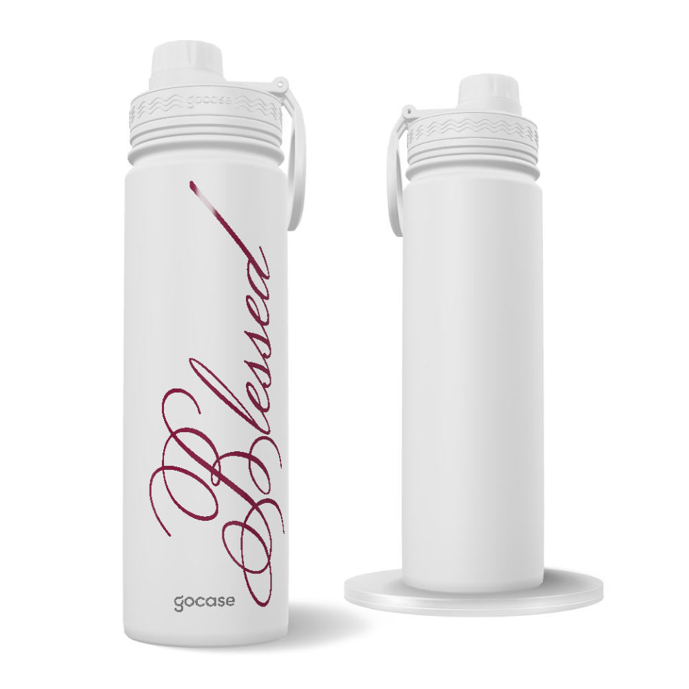 Garrafa Térmica Fresh + Ebook - Blessed Cursive