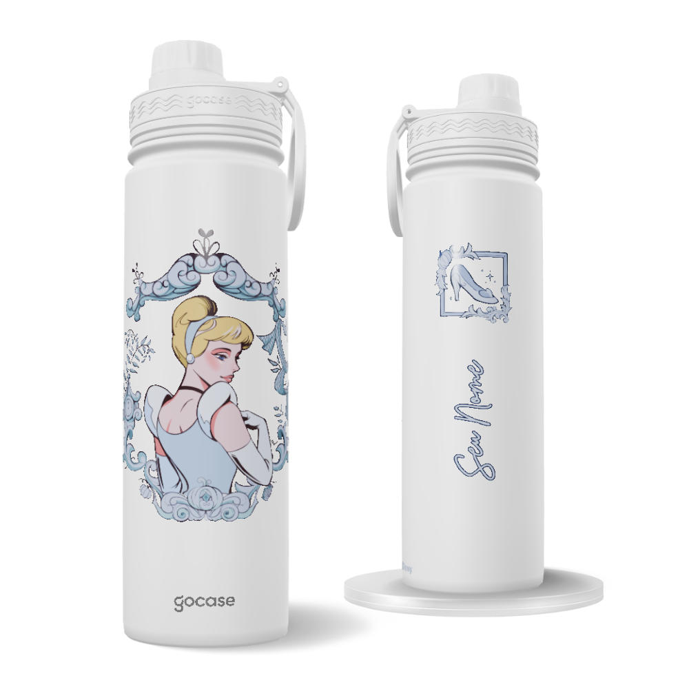 Garrafa Térmica Fresh + Ebook - Princesas - Delicate Cinderela