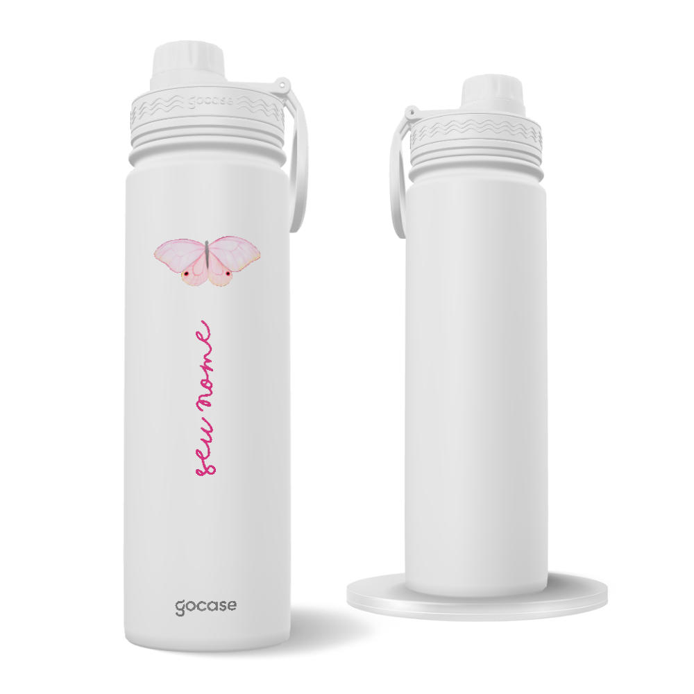 Garrafa Térmica Fresh + Ebook - Blush Butterfly