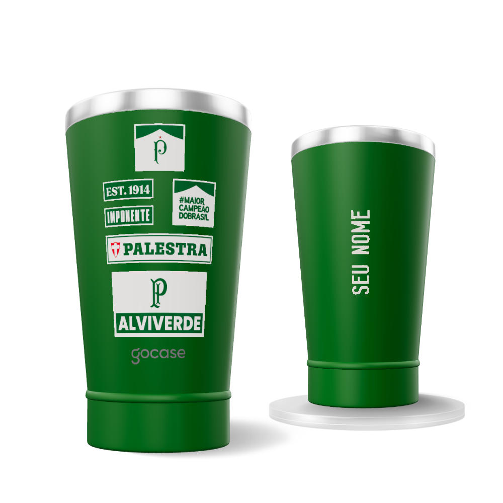 Copo Térmico Cerveja + Ebook - Palmeiras - Racing