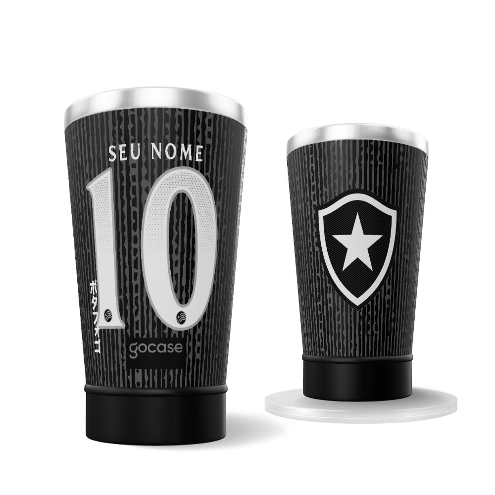 Copo Térmico Cerveja + Ebook - Botafogo - Uniforme 2 Personalizado - 2026