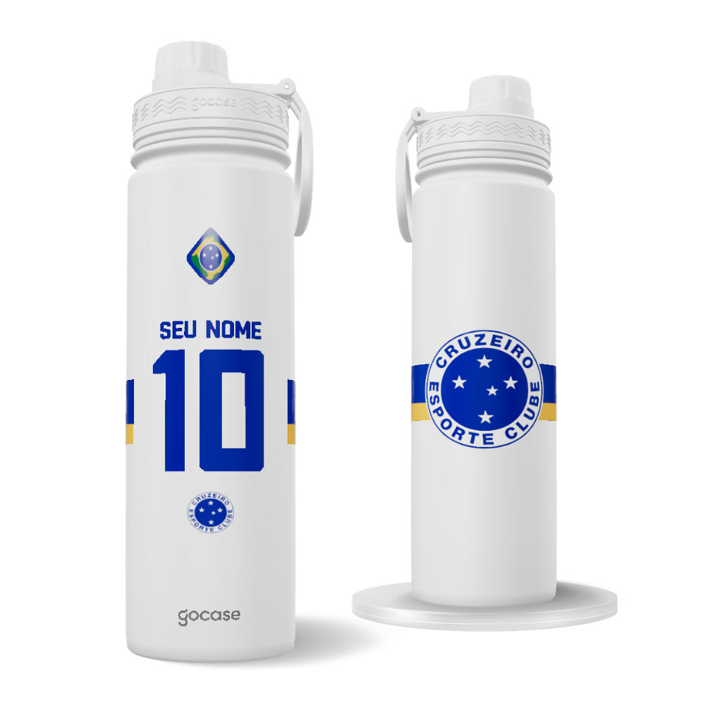 Garrafa Térmica Fresh + Ebook - Cruzeiro - Uniforme 3 Personalizado - 2026 Garrafa Térmica Fresh + Ebook - Cruzeiro - Uniforme 3 Personalizado - 2026