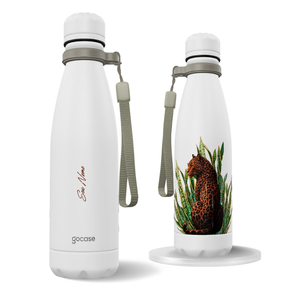 Garrafa Térmica Urban + Ebook - Onça Tropical Cravejado