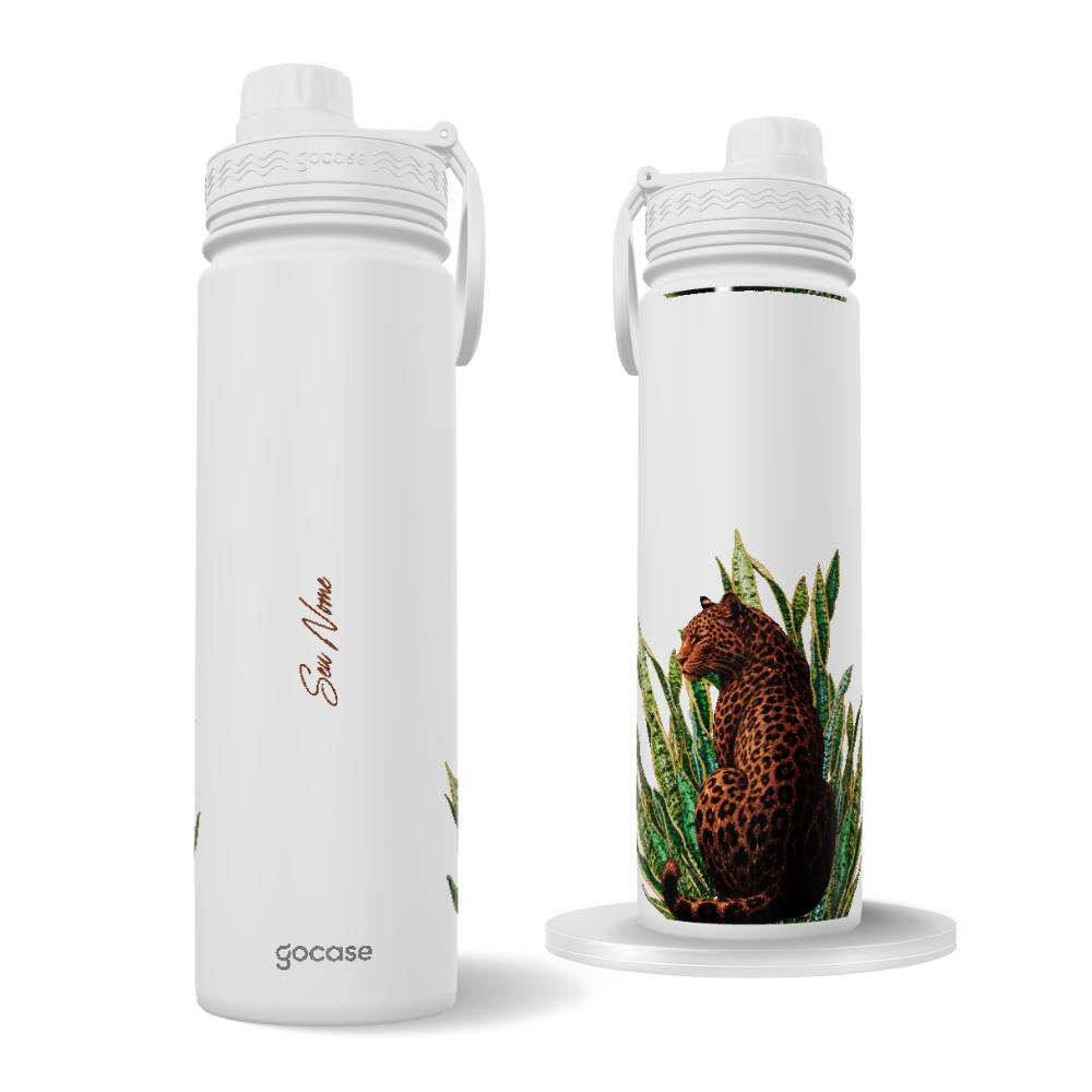 Garrafa Térmica Fresh + Ebook - Onça Tropical Cravejado