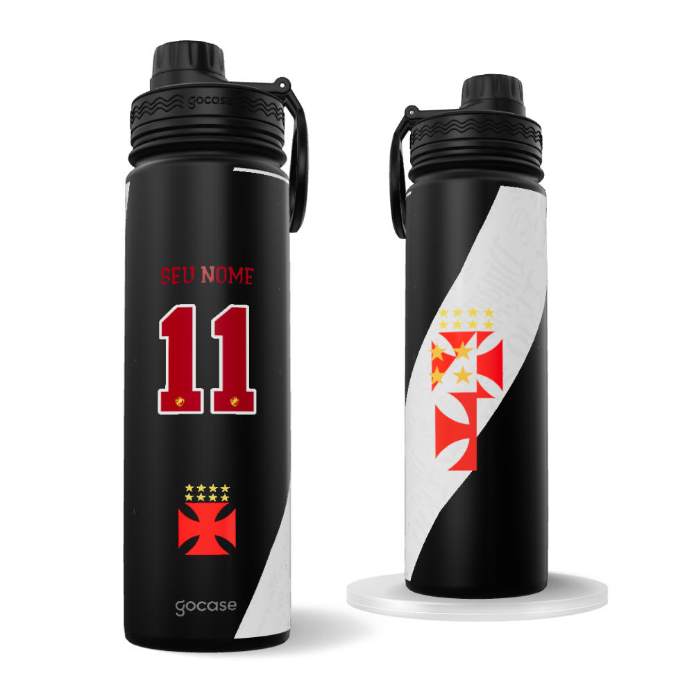 Garrafa Térmica Fresh + Ebook - Vasco - Uniforme 2 2024 Personalizado