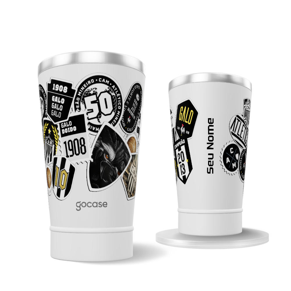 Copo Térmico Cerveja + Ebook - Atético Mineiro - Souvenir Stamps