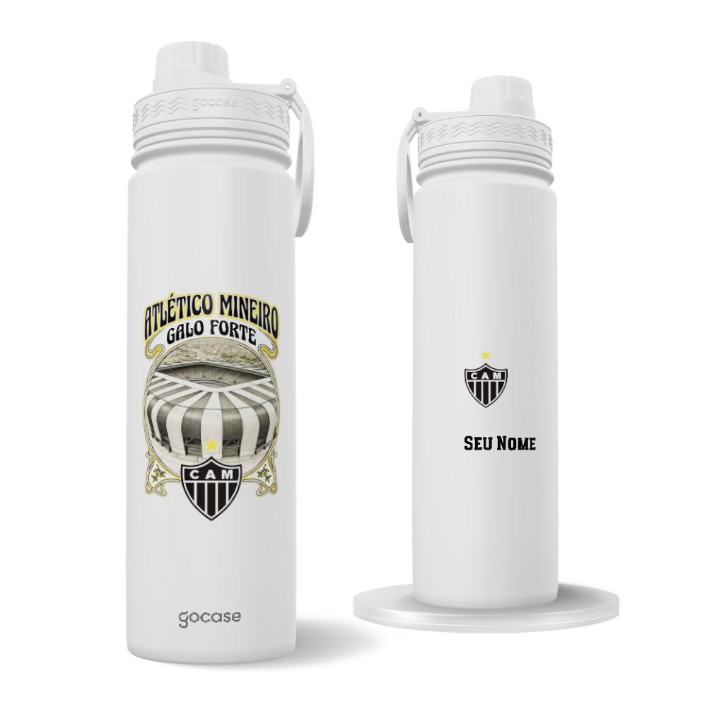 Garrafa Térmica Fresh + Ebook - Atlético Mineiro - Galo Raízes Imortais Garrafa Térmica Fresh + Ebook - Atlético Mineiro - Galo Raízes Imortais