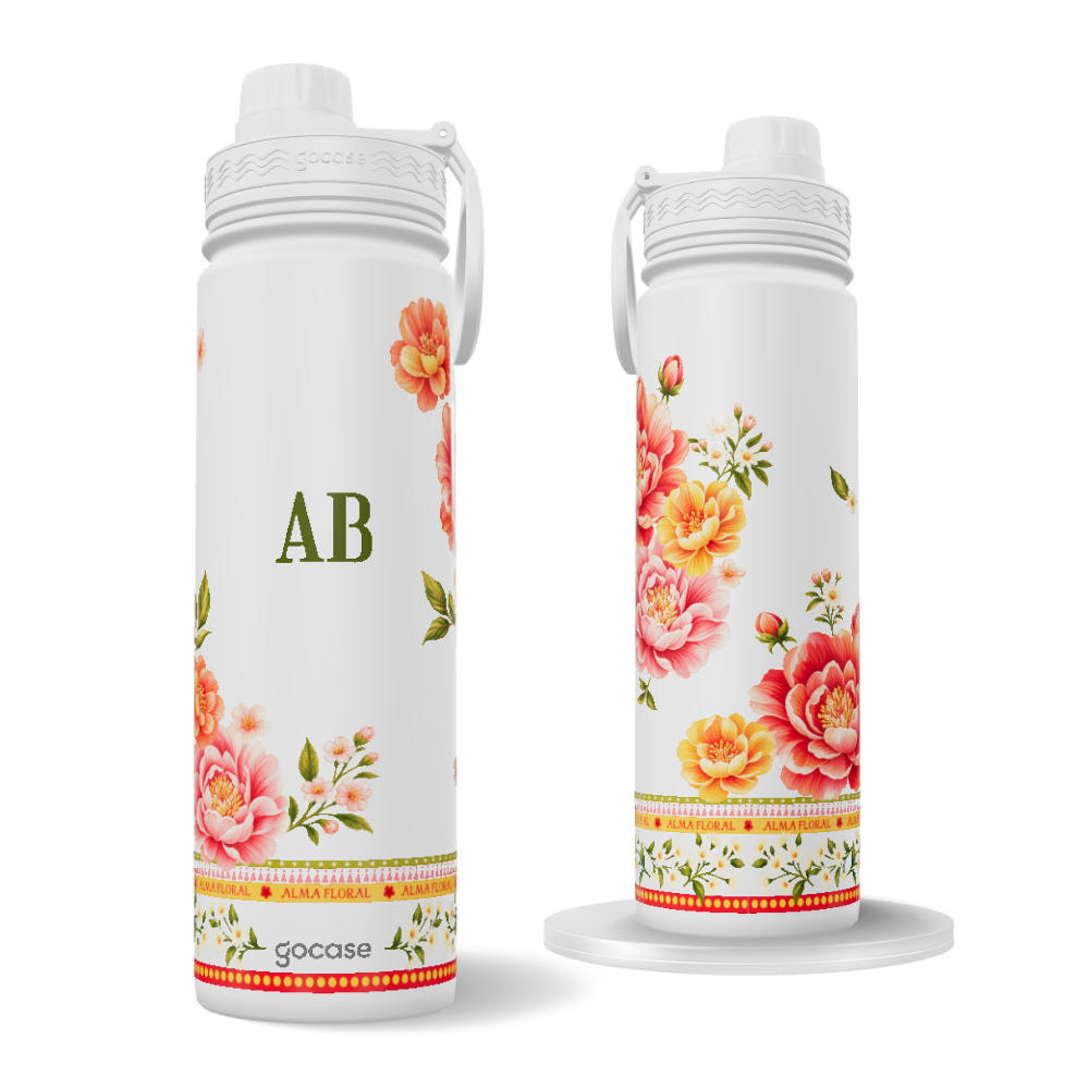 Garrafa Térmica Fresh + Ebook - Alma Floral