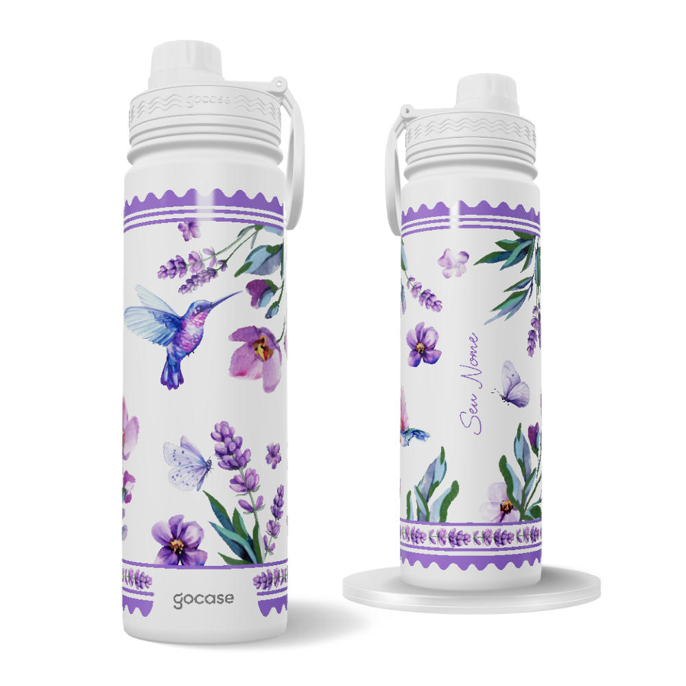 Garrafa Térmica Fresh + Ebook - Natureza Lavanda