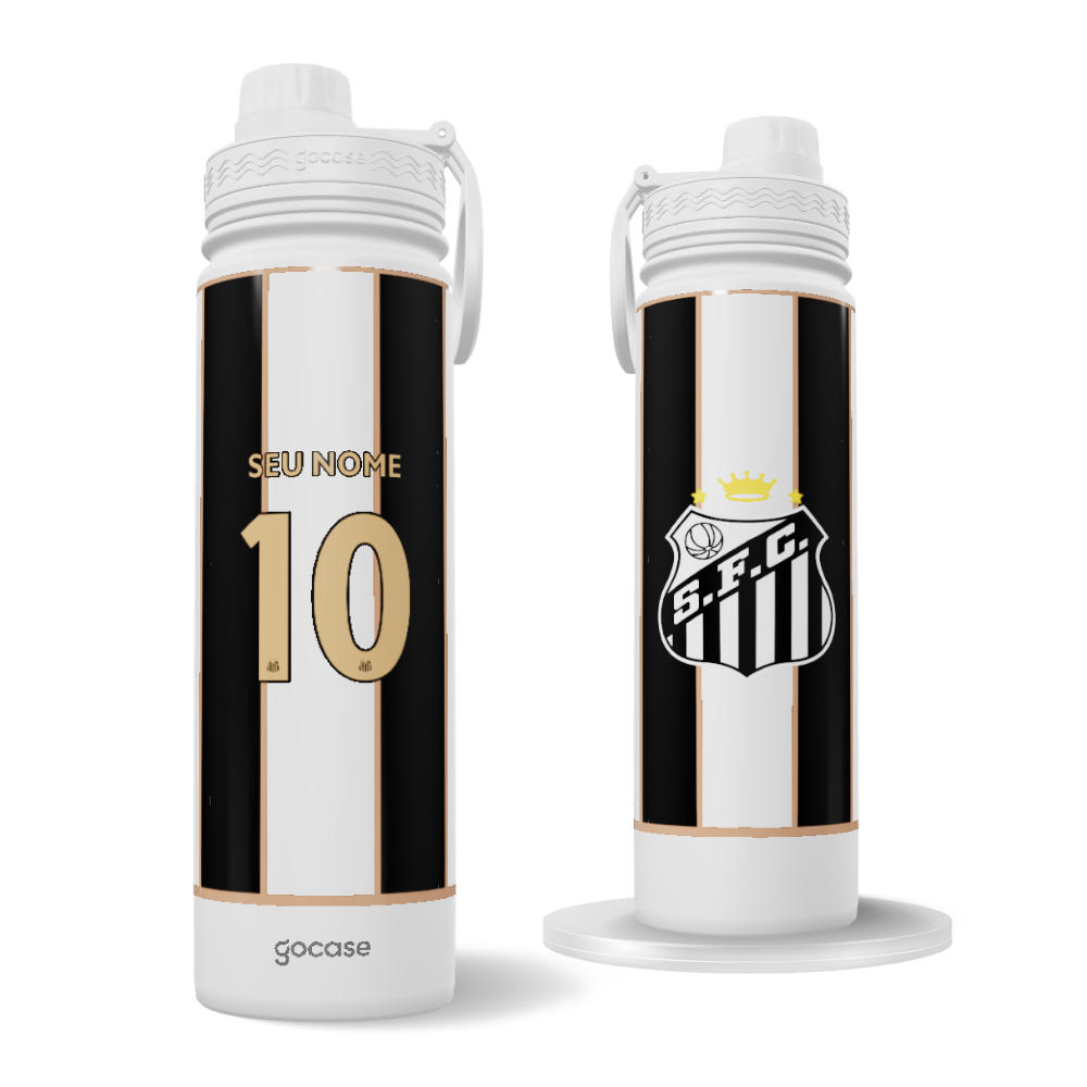 Garrafa Térmica Fresh + Ebook - Santos - Costas Personalizado