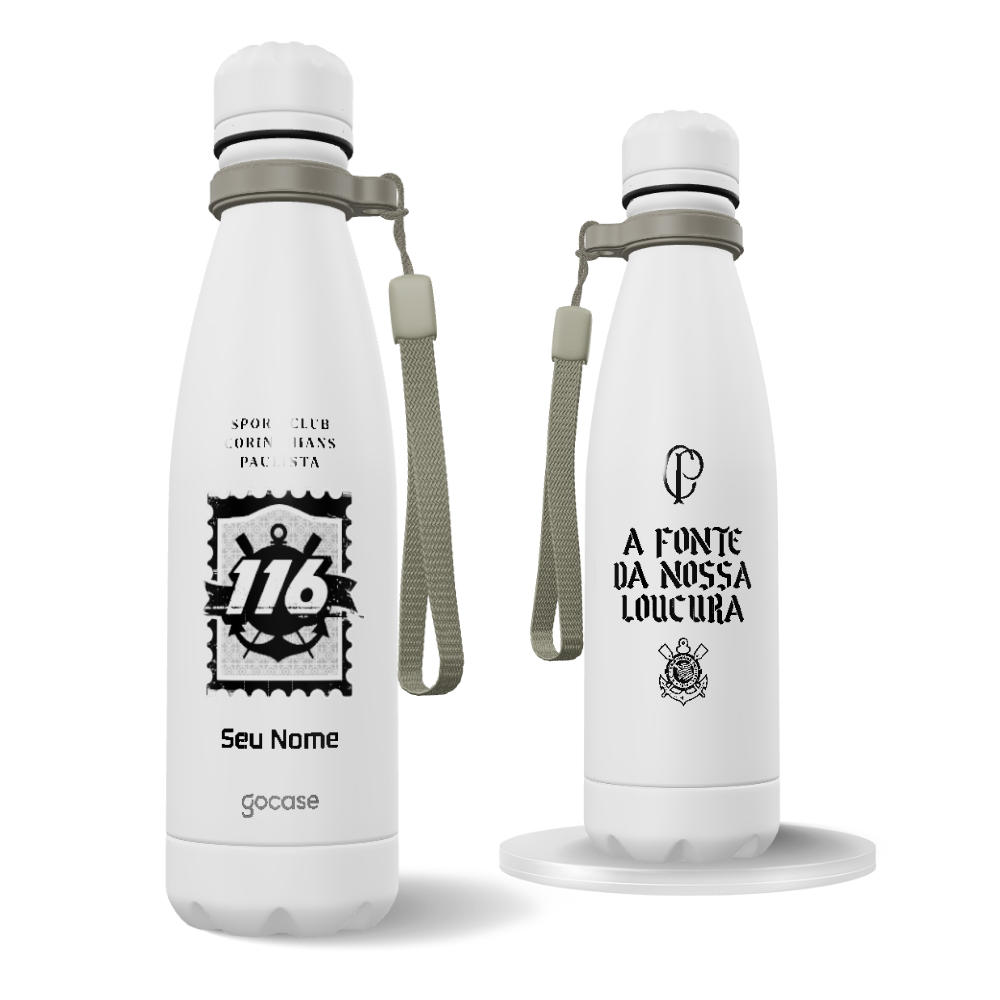 Garrafa Térmica Urban + Ebook - Corinthians - 116 anos