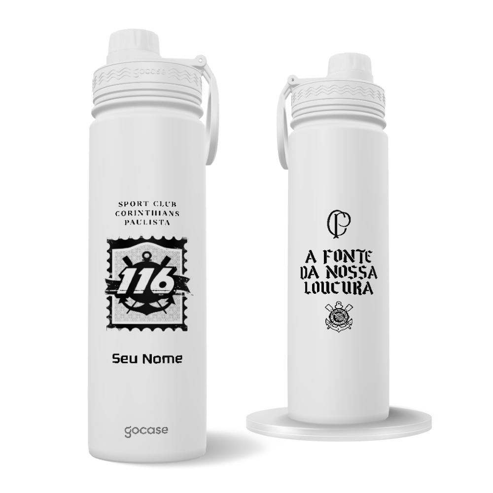 Garrafa Térmica Fresh + Ebook - Corinthians - 116 anos