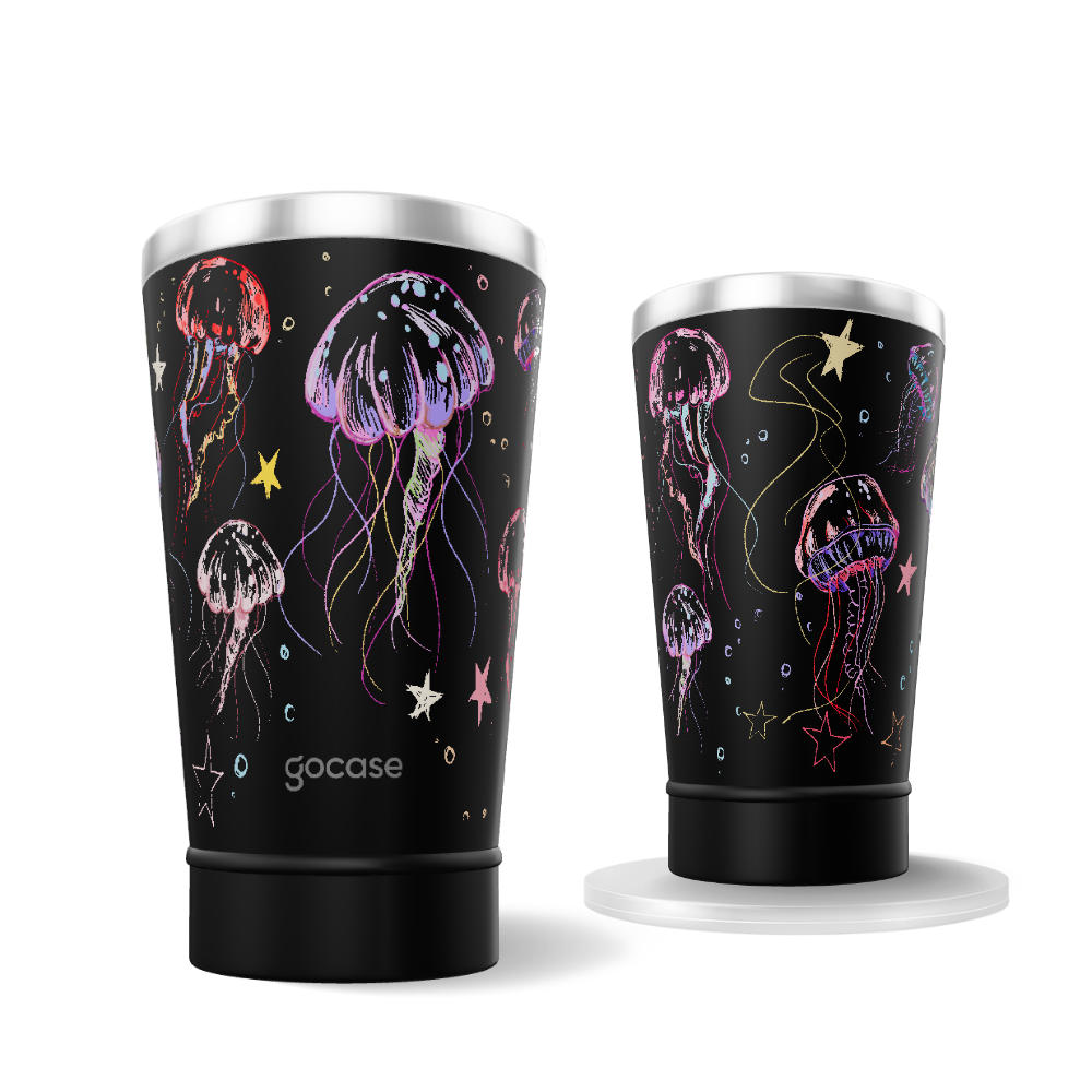 Copo Térmico - Jellyfish Drawing