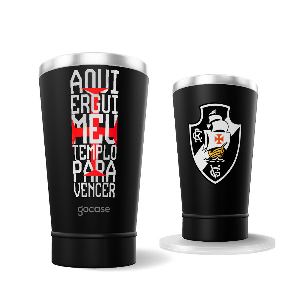 Copo Térmico Cerveja - Vasco Cruz de Malta Lettering