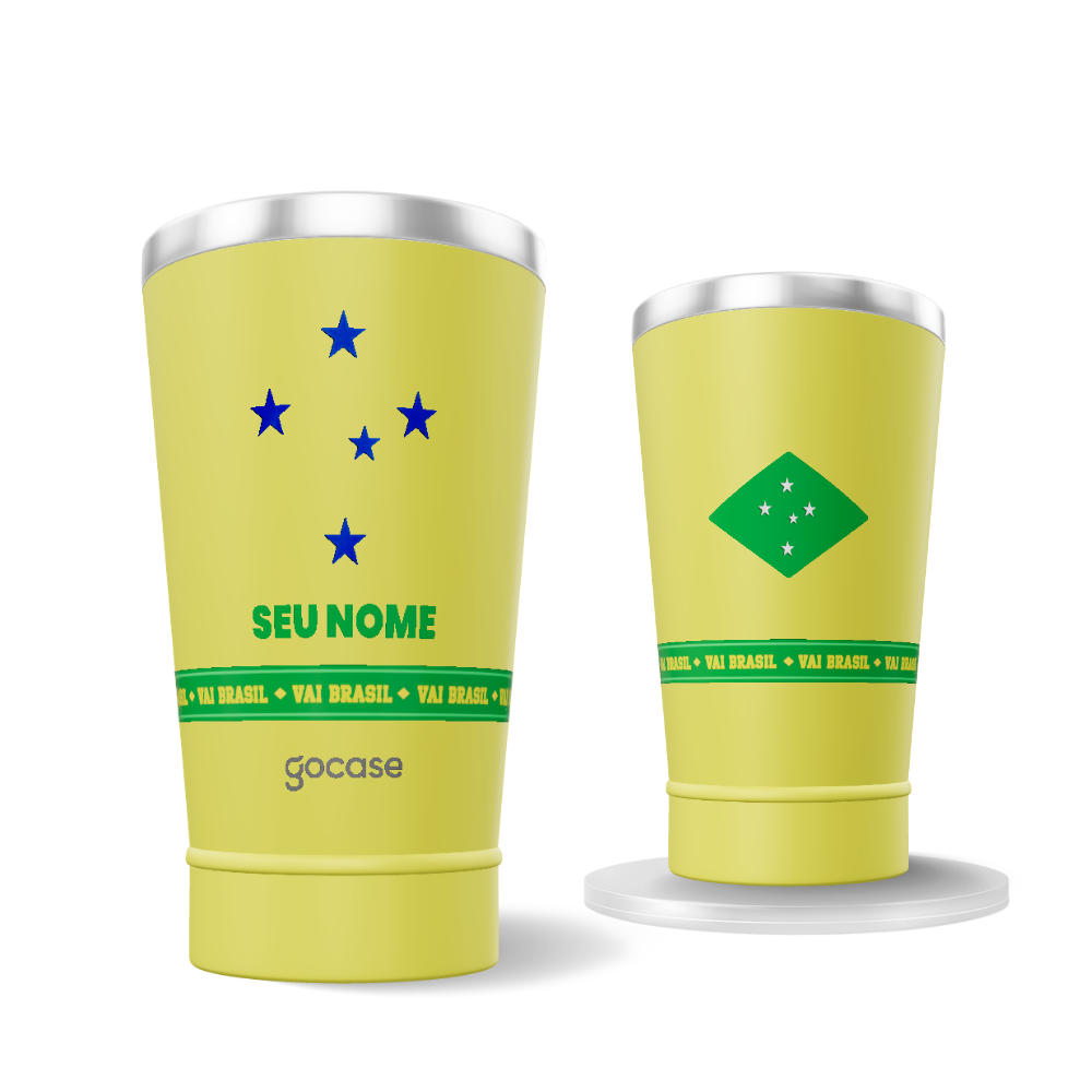 Copo Térmico Cerveja - Cruzeiro - Brasil Core