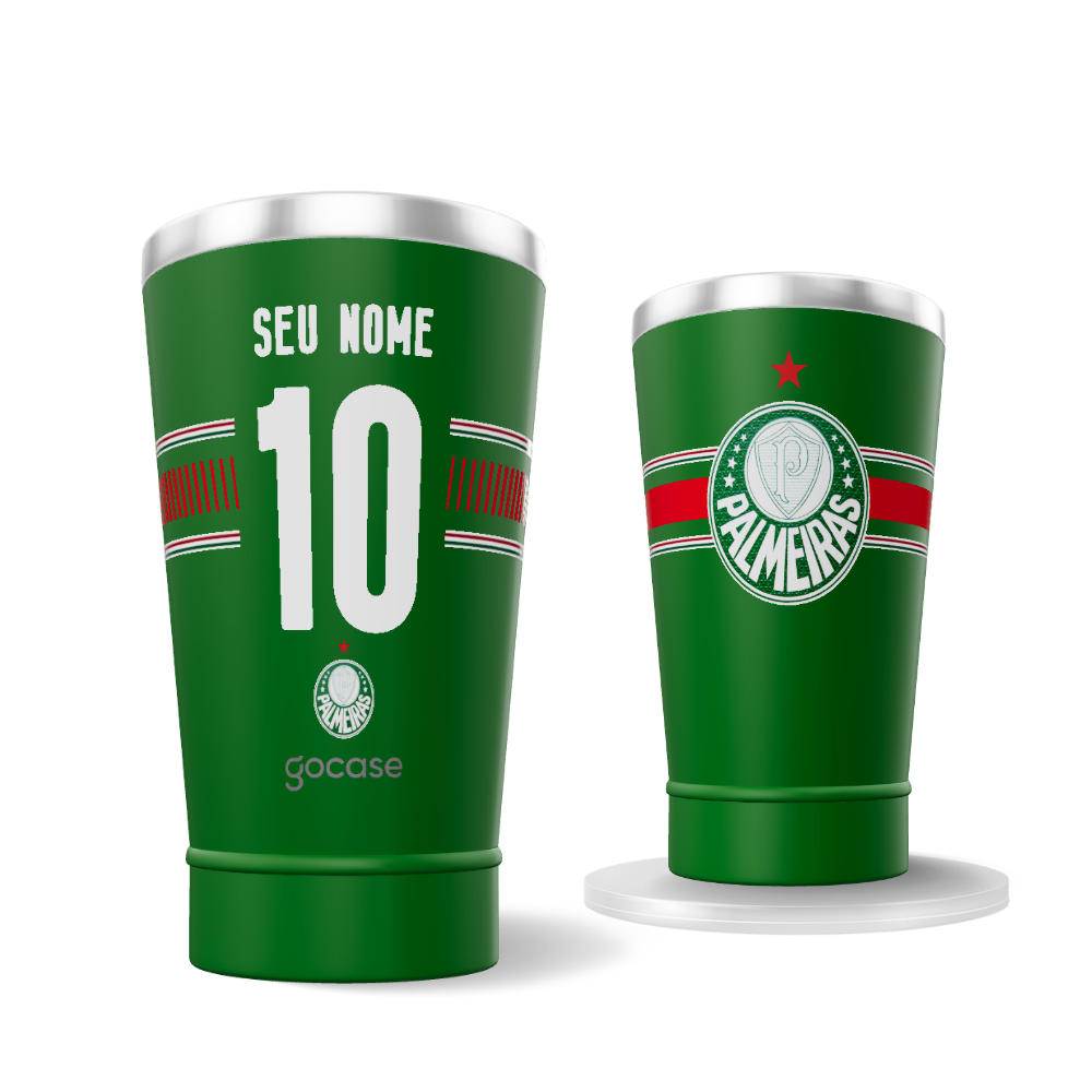 Copo Térmico Cerveja - Palmeiras - Uniforme 1 2026 Personalizado