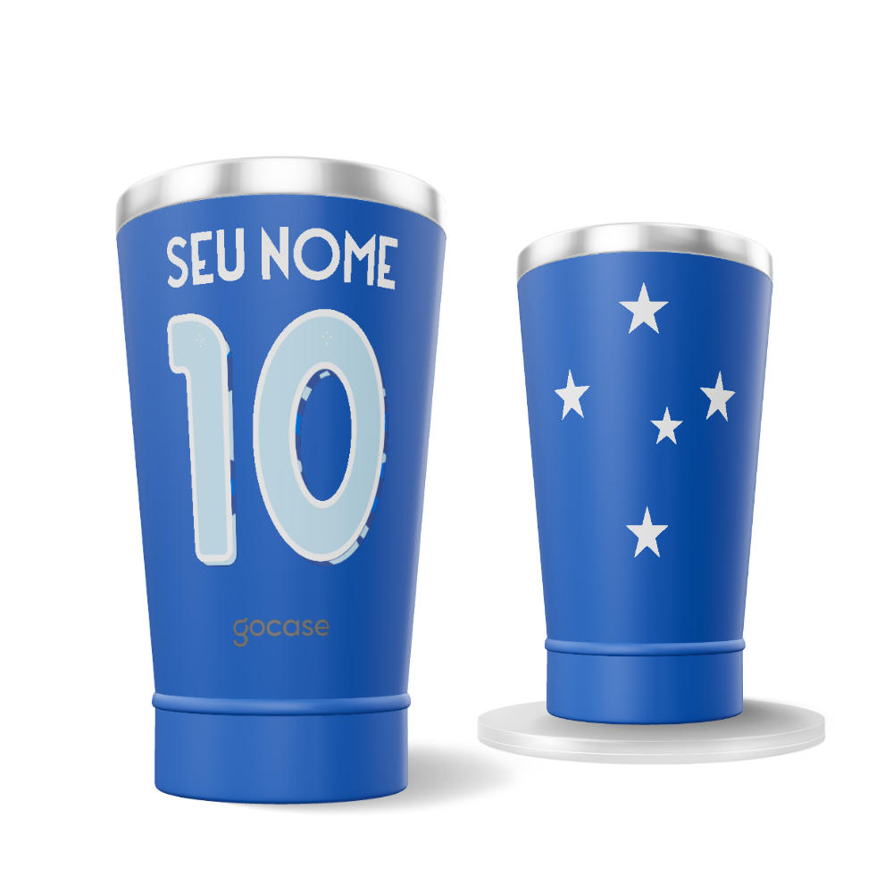 Copo Térmico Cerveja - Cruzeiro Uniforme 1 Azul P