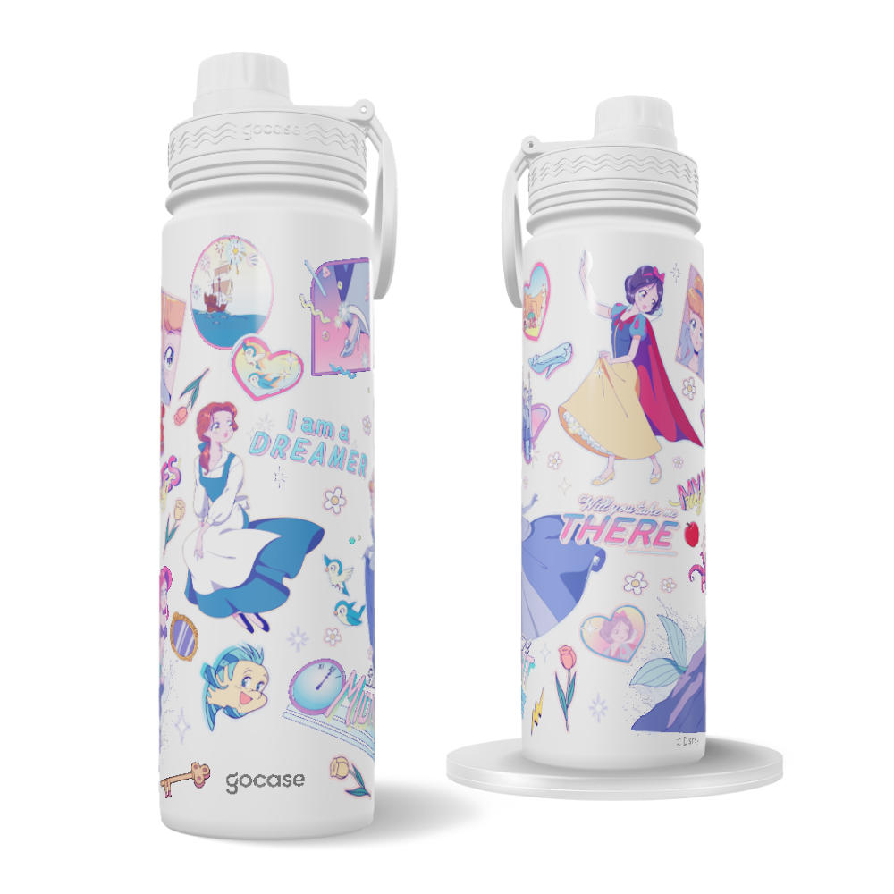 Garrafa Térmica Fresh + Ebook - Princess Anime Stickers
