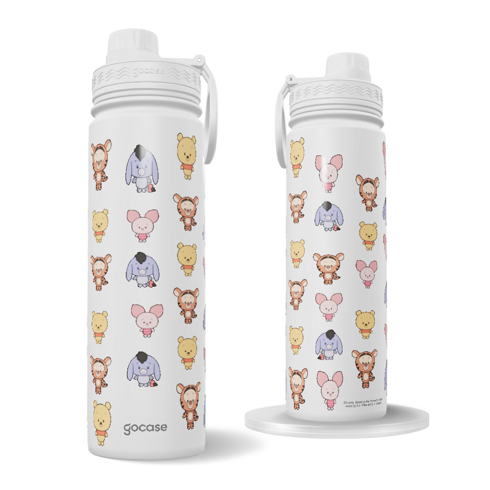 Garrafa Térmica Fresh + Ebook - Turma do Pooh Cute