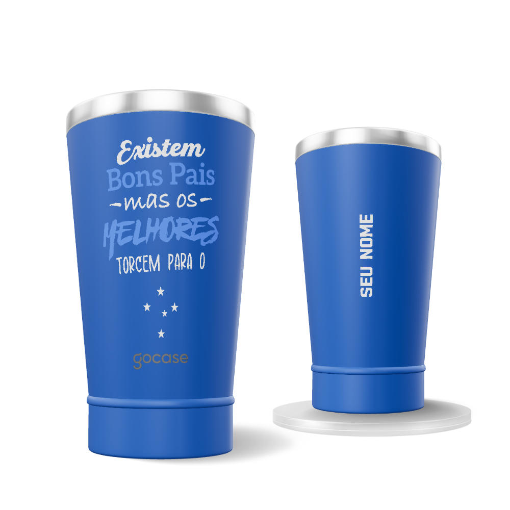 Copo Térmico Cerveja - Cruzeiro - Melhor pai