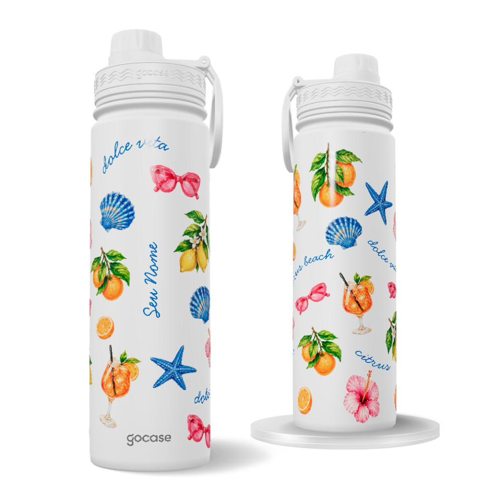 Garrafa Térmica Fresh + Ebook - Citrus Summer Beach