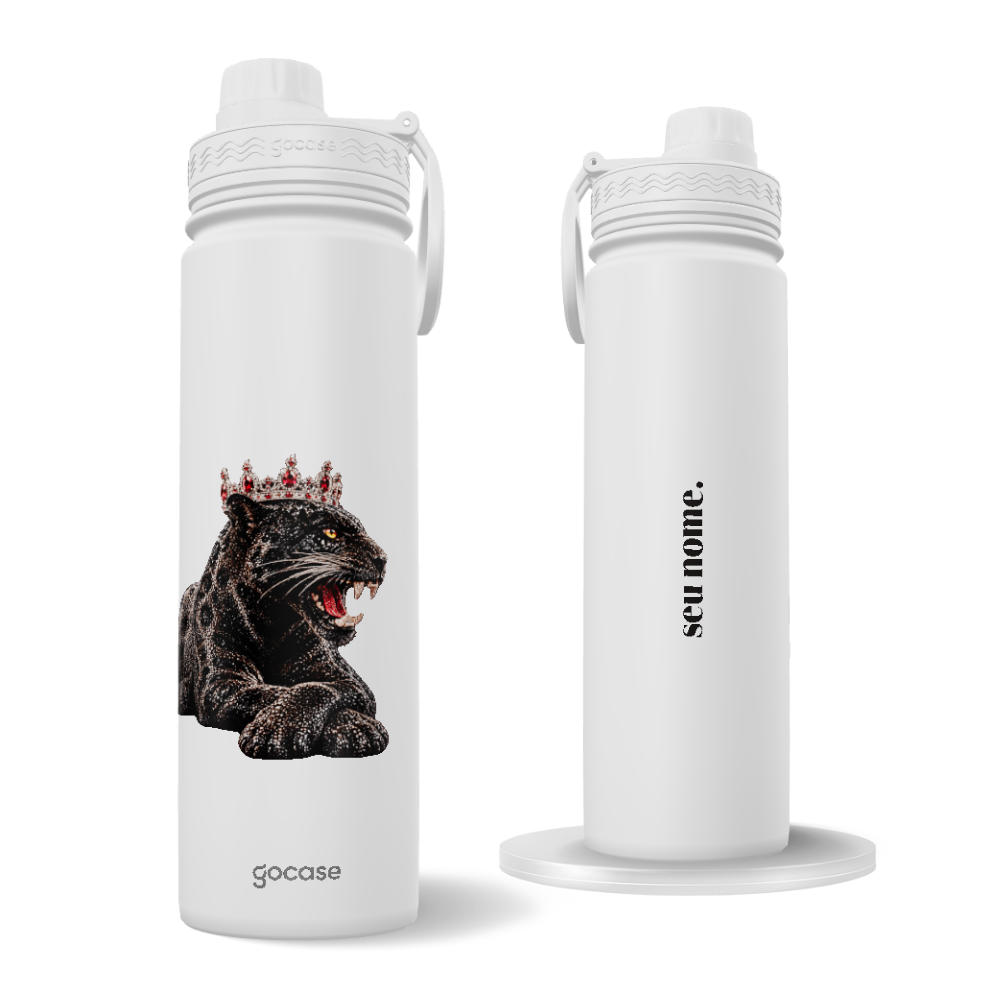 Garrafa Térmica Fresh + Ebook - Royal Panther Efeito Cravejado