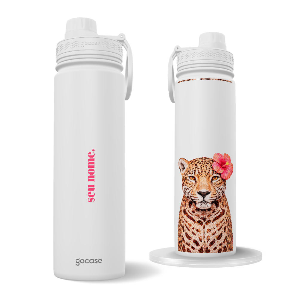 Garrafa Térmica Fresh + Ebook - Jungle Glam Efeito Cravejado